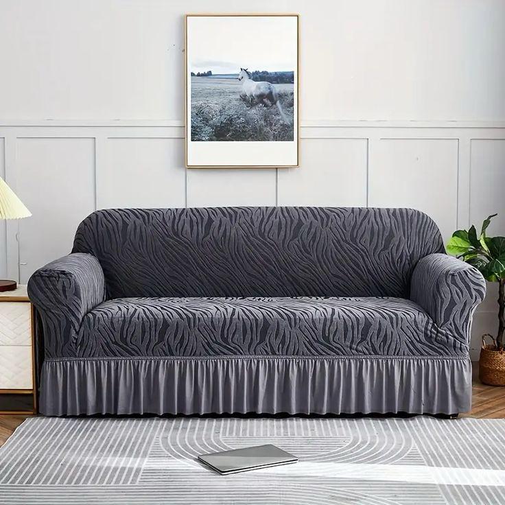 Zebra Velvet Sofa Cover