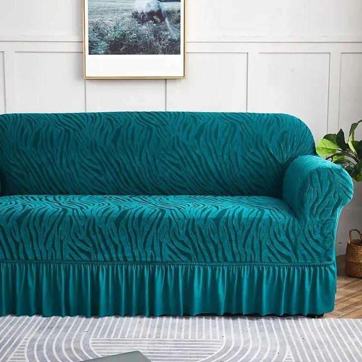 Zebra Velvet Sofa Cover