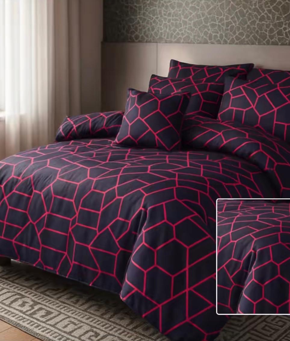 Luxury 5-Piece Bed Sprt Set with Matching Cushion – Premium Quality & Unique Design