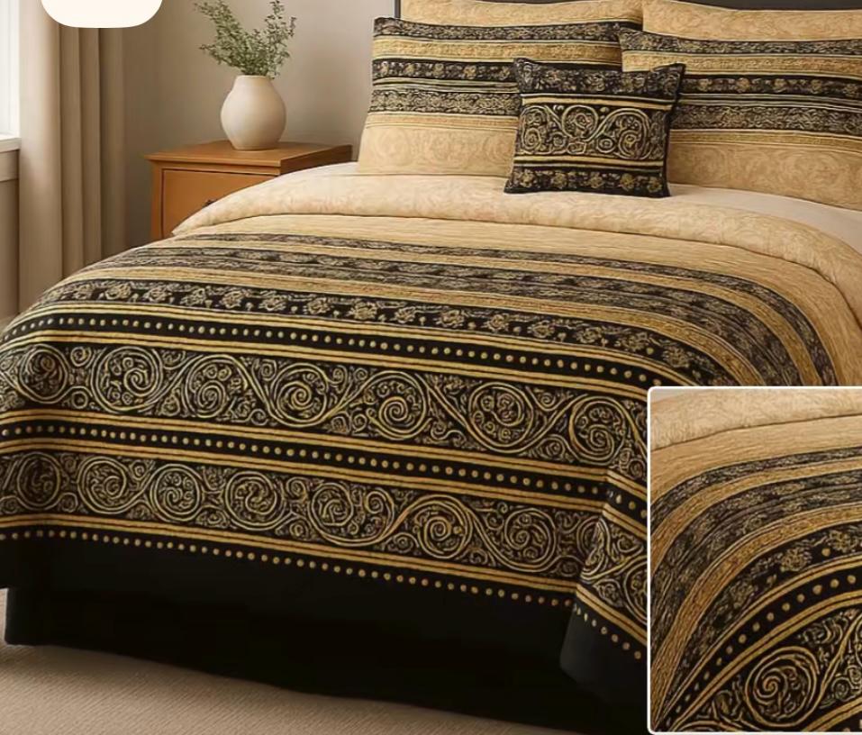 Luxury 5-Piece Bed Sprt Set with Matching Cushion – Premium Quality & Unique Design