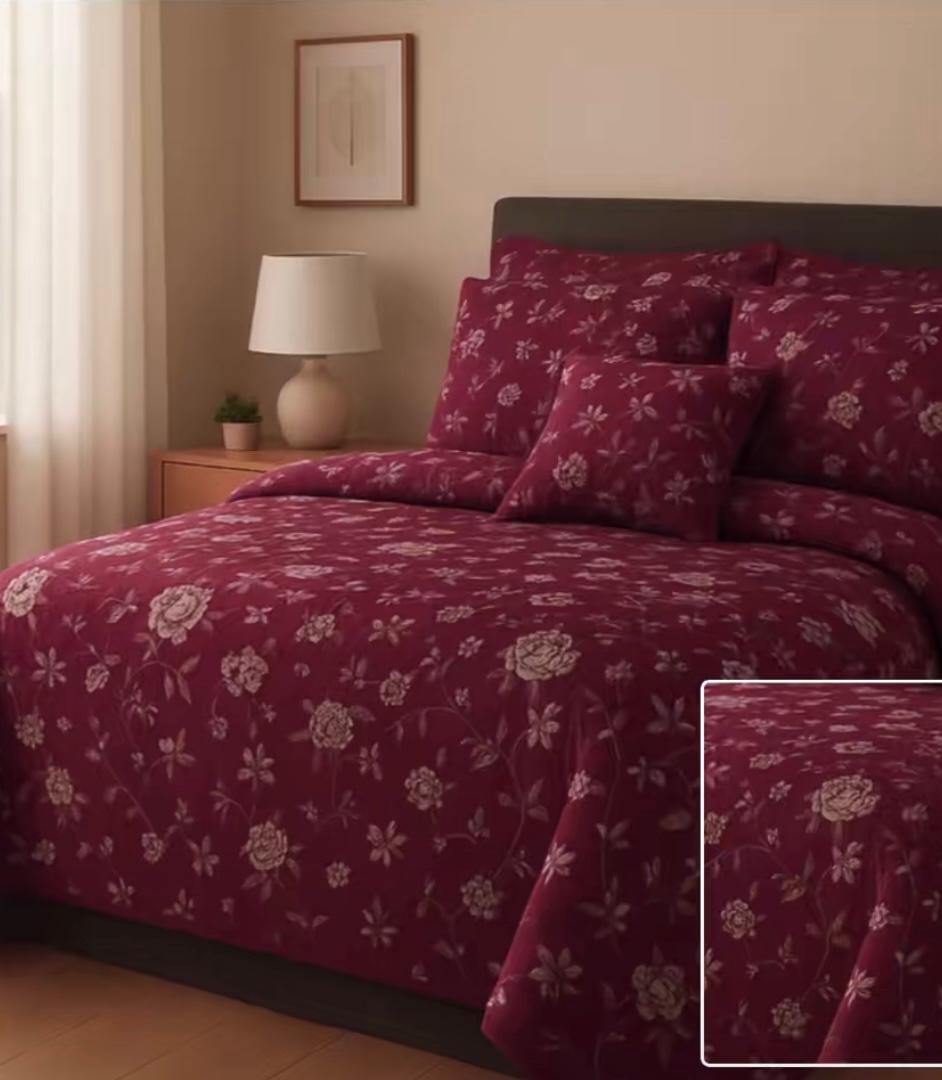 Luxury 5-Piece Bed Sprt Set with Matching Cushion – Premium Quality & Unique Design